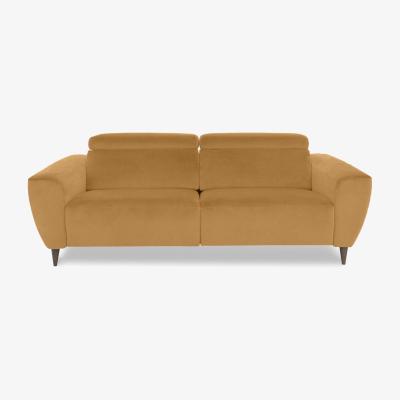 Furniture Village Nicoletti Italia - Milano 3 Seater Fabric Sofa - Flambe Ocre
