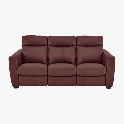 Furniture Village Compact Collection Midi 3 Seater Leather Manual Recliner Sofa- World of Leather