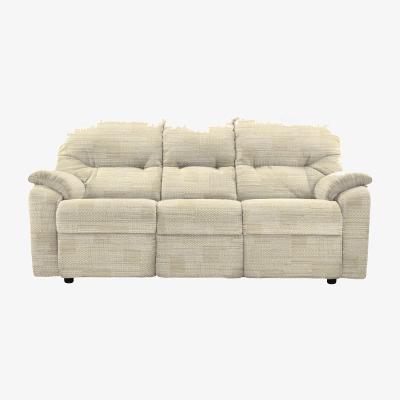 Furniture Village G Plan - Mistral 3 Seater Fabric Manual Recliner Sofa - Cream