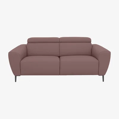 Furniture Village Nicoletti Italia - Milano 2.5 Seater Leather Sofa - Botero Cipria