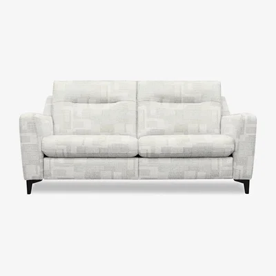 Furniture Village G Plan - Arlo 3 Seater Fabric Power Recliner Sofa - Lydia Blush with Ebony Feet