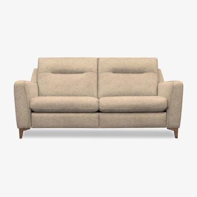 Furniture Village G Plan - Arlo 3 Seater Fabric Power Recliner Sofa - Dapple Sparrow with Walnut Feet