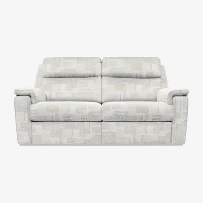 Furniture Village G Plan - Thornbury 3 Seater Fabric Power Recliner Sofa with Headrests and Power Lumbar - Lydia Blush
