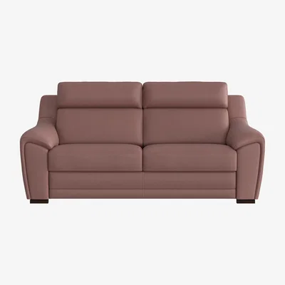 Furniture Village Nicoletti - Tosca 3 Seater Leather Sofa - Pink