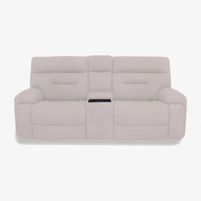 Furniture Village Cinemax Media 3 Seater Fabric Power Recliner Sofa with Headrests - Velvet White