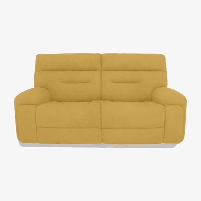 Furniture Village Cinemax 3 Seater Fabric Sofa - Velvet Giallo