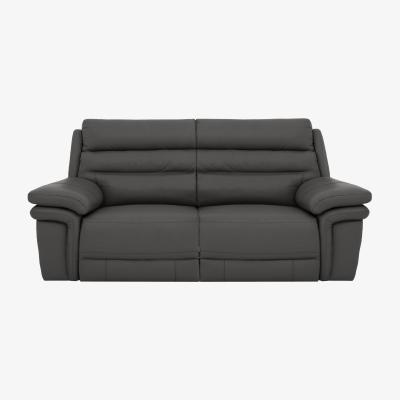 Furniture Village Berlin 3 Seater Leather Sofa - Grey