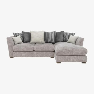 Furniture Village Nautical Small 3 Seater Scatter Back Chaise Sofa - Grey