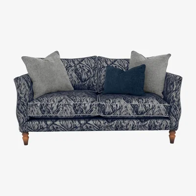 Furniture Village Boutique Chatterley 3 Seater Sofa - Canopy Midnight with Walnut Feet
