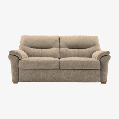 Furniture Village G Plan - Seattle 3 Seater Fabric Sofa with Wooden Feet - Dapple Sparrow
