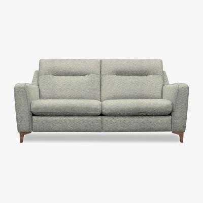 Furniture Village G Plan - Arlo 3 Seater Fabric Power Recliner Sofa - Mirage Powder with Walnut Feet
