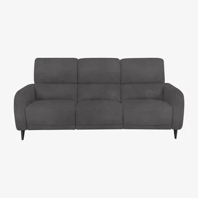 Furniture Village Domicil - Logan 3 Seater Fabric Power Recliner Sofa - Pewter
