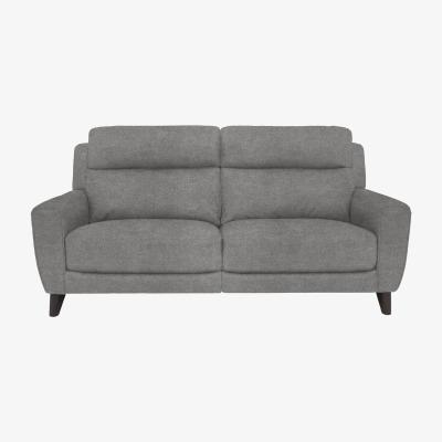 Furniture Village Comfort Story - Zen 3 Seater Fabric Power Recliner Sofa with Headrests and Power Lumbar - Haze