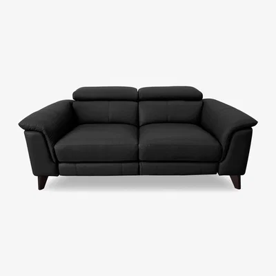 Furniture Village Wade 3 Seater NC Leather Power Recliner Sofa - Black