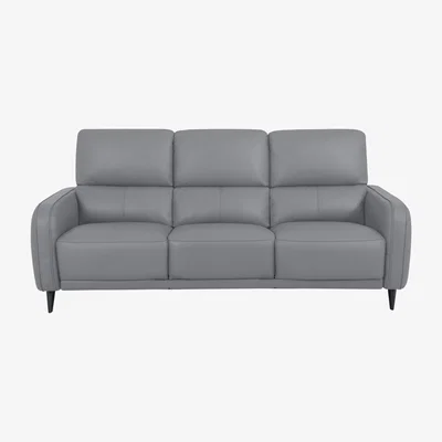 Furniture Village Domicil - Logan 3 Seater Leather Sofa - NP Paloma Grey