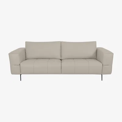 Furniture Village Domicil - Lawson 3 Seater Leather Sofa - NP Oatmeal