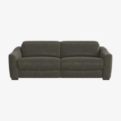 Furniture Village Xavier 3 Seater Fabric Sofa with Power Recliner - R16 Charcoal