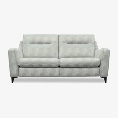 Furniture Village G Plan - Arlo 3 Seater Fabric Power Recliner Sofa - Faro Sky with Ebony Feet