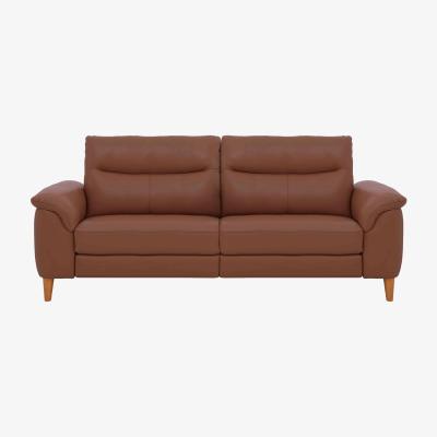 Furniture Village Morgan 3 Seater Leather Power Recliner Sofa - Brown