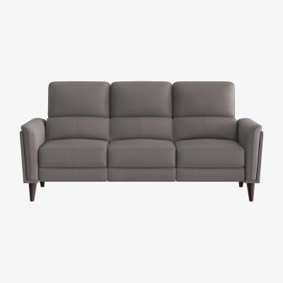 Furniture Village Compact Collection Klein 3 Seater Fabric Power Recliner Sofa with Telescopic Headrests - Elephant