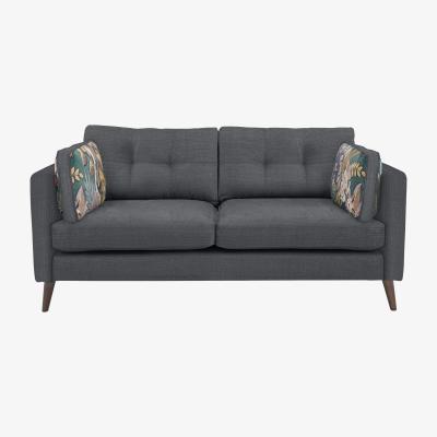 Furniture Village The Botanical Collection Verdosa 3 Seater Fabric Patterned Sofa - Grey