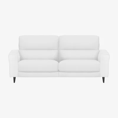 Furniture Village Axel 3 Seater NC Leather Power Recliner Sofa - NC Star White