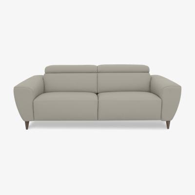 Furniture Village Nicoletti Italia - Milano 3 Seater Leather Sofa - Torello Tortora
