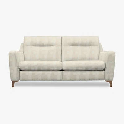 Furniture Village G Plan - Arlo 3 Seater Fabric Power Recliner Sofa - Faro Mist with Walnut Feet