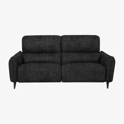 Furniture Village Domicil - Maddox 3 Seater Fabric Power Recliner Sofa - Black Mica