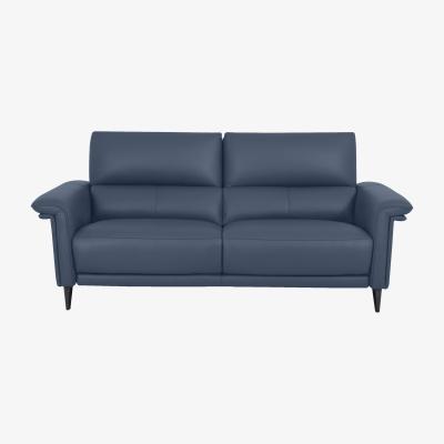 Furniture Village Domicil - Huxley 3 Seater Leather Sofa - NP Ocean Blue