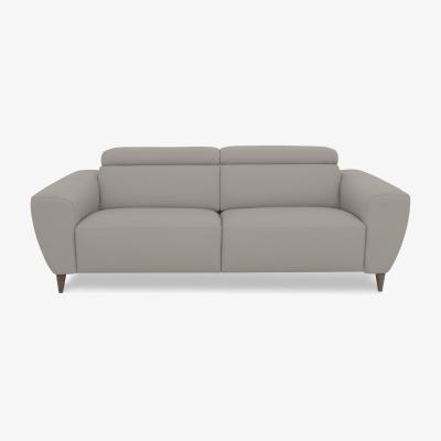 Furniture Village Nicoletti Italia - Milano 3 Seater Leather Sofa - Dali Tortora