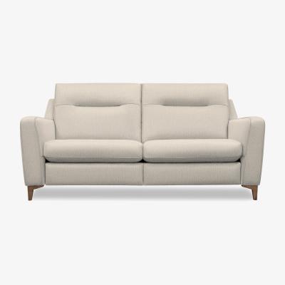 Furniture Village G Plan - Arlo 3 Seater Fabric Power Recliner Sofa - Nebular Pebble with Walnut Feet