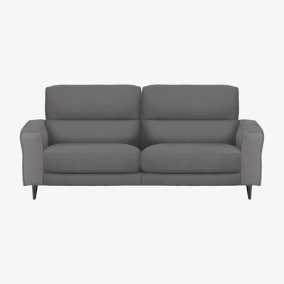 Furniture Village Axel 3 Seater NC Leather Power Recliner Sofa - Sleet