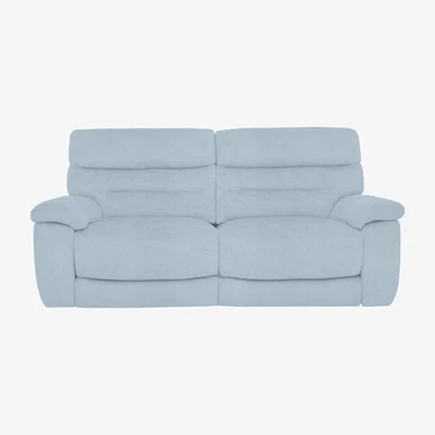 Furniture Village Comfort Story - Nimbus 3 Seater Fabric Power Recliner Sofa - Baby Blue