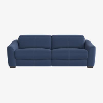 Furniture Village Xavier 3 Seater Fabric Sofa with Power Recliner - Blue