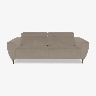 Furniture Village Nicoletti Italia - Milano 3 Seater Fabric Power Recliner Sofa - Coupe Nocciola