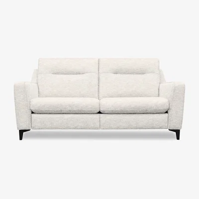 Furniture Village G Plan - Arlo 3 Seater Fabric Power Recliner Sofa - Rush Cream with Ebony Feet