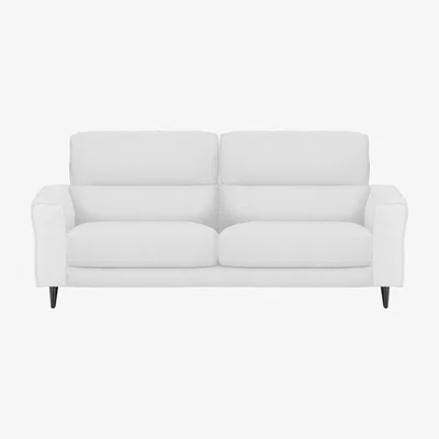 Furniture Village Axel 3 Seater BV Leather Sofa - BV Star White