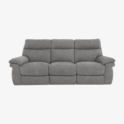 Furniture Village Comfort Story - Serene 3 Seater Fabric Power Recliner Sofa with Headrests and Power Lumbar - Haze