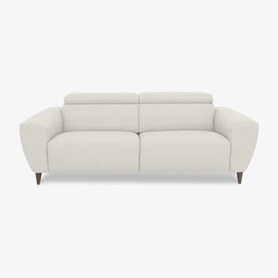 Furniture Village Nicoletti Italia - Milano 3 Seater Leather Power Recliner Sofa - Dali Bianco