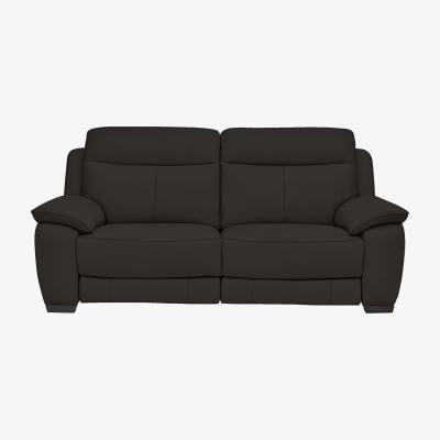 Furniture Village Starlight Express 3 Seater BV Leather Manual Recliner Sofa - Dark Chocolate