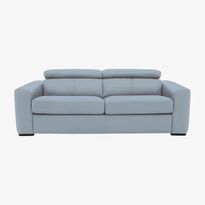 Furniture Village Infinity 3 Seater NC Leather Sofa - Pearl Blue