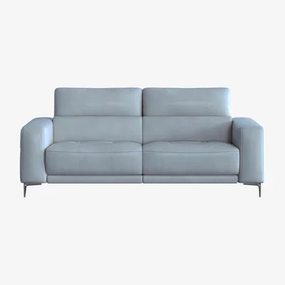 Furniture Village Adama 3 Seater NC Leather Sofa - Pearl Blue
