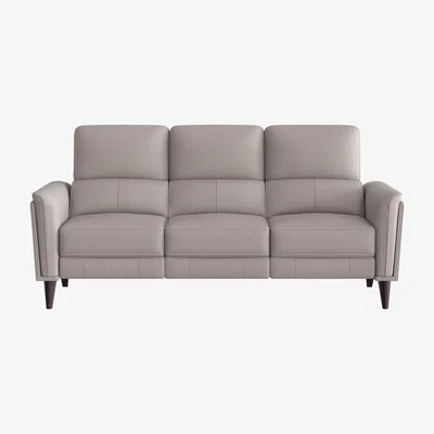 Furniture Village Compact Collection Klein 3 Seater Fabric Power Recliner Sofa with Telescopic Headrests - Feather