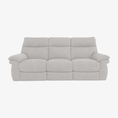 Furniture Village Comfort Story - Serene 3 Seater Fabric Power Recliner Sofa with Headrests - R23 Silver Grey