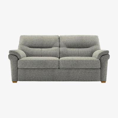 Furniture Village G Plan - Seattle 3 Seater Fabric Sofa with Wooden Feet - Mirage Powder