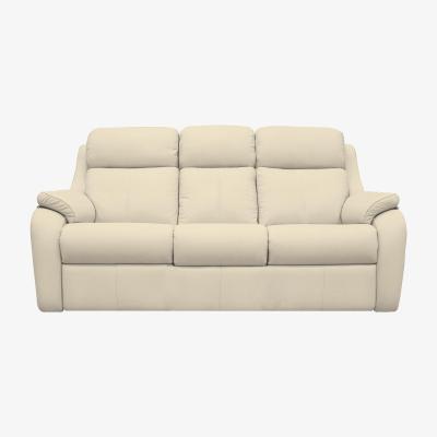 Furniture Village G Plan - Kingsbury 3 Seater Leather Power Battery Recliner Sofa with Headrests - Cambridge Stone
