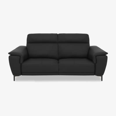 Furniture Village Nicoletti Italia - Amalfi 3 Seater Leather Power Recliner Sofa - Torello Nero