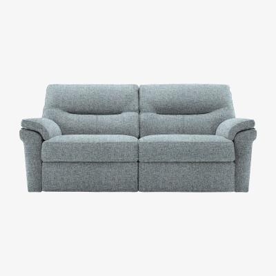 Furniture Village G Plan - Seattle 3 Seater Fabric Manual Recliner Sofa - Arola Sky