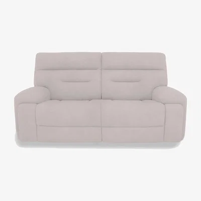 Furniture Village Cinemax 3 Seater Fabric Sofa with Power Recliner - Velvet White